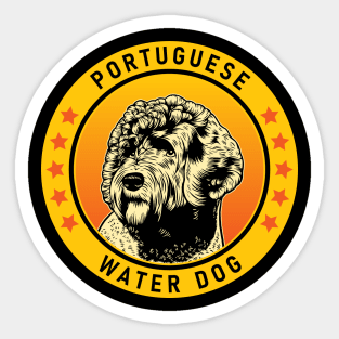 Portuguese Water Dog Portrait Sticker